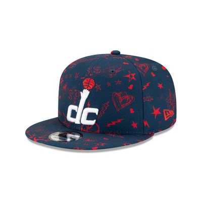 Washington Wizards Gorra | New Era NBA Doodle 9fifty Snapback Cap Mexico - Azules